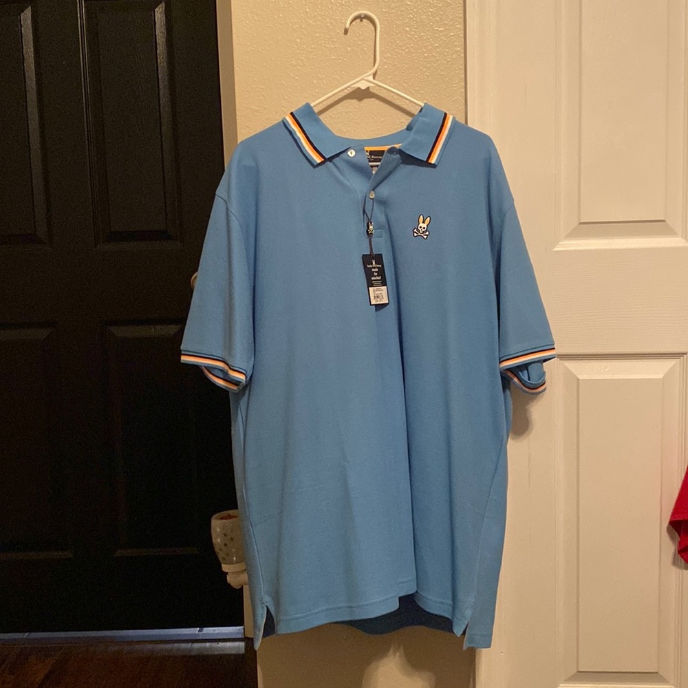 Mens Short Sleeve Polo Psycho Bunny Shirt
